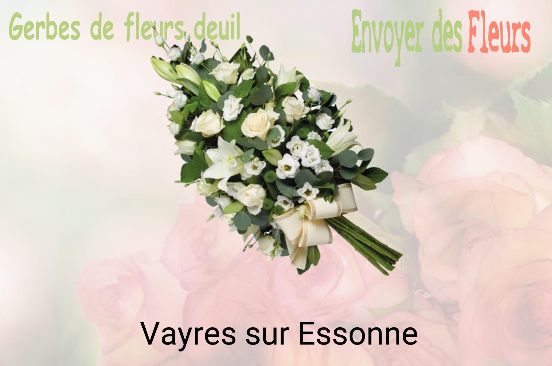 Gerbe de fleurs de deuil livrée à Vayres-sur-Essonne